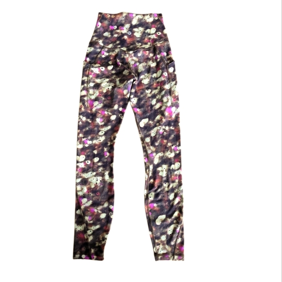 Lululemon Align High-Rise Pant 25" Soft Focus Splatter Green Multi Size 2 - Picture 4 of 14